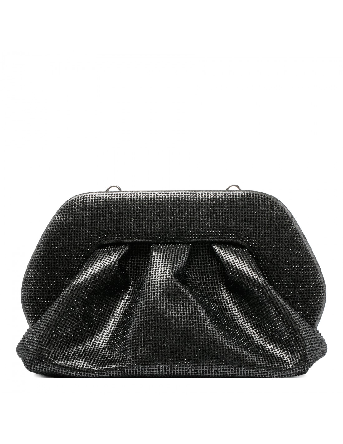 Tia black strass clutch bag