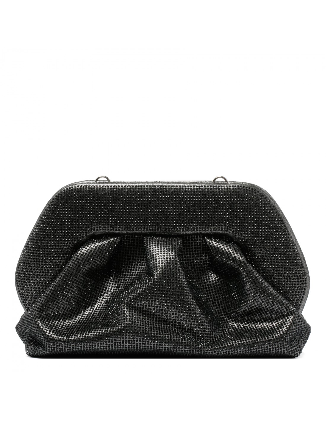 Tia black strass clutch bag