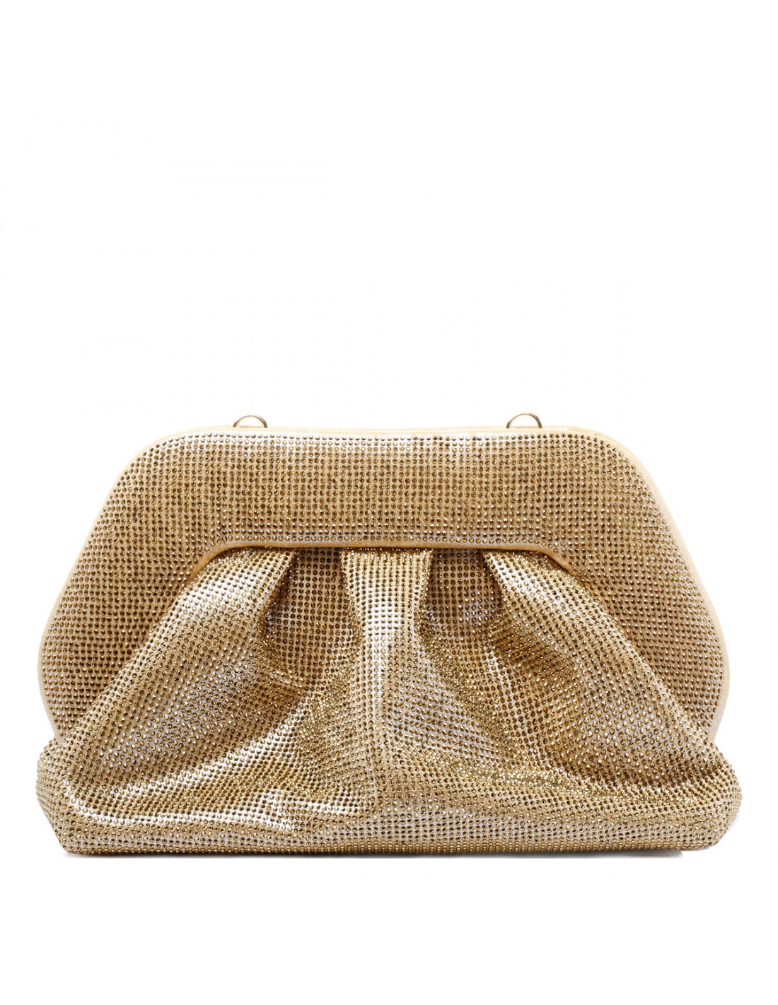 Tia gold strass clutch bag