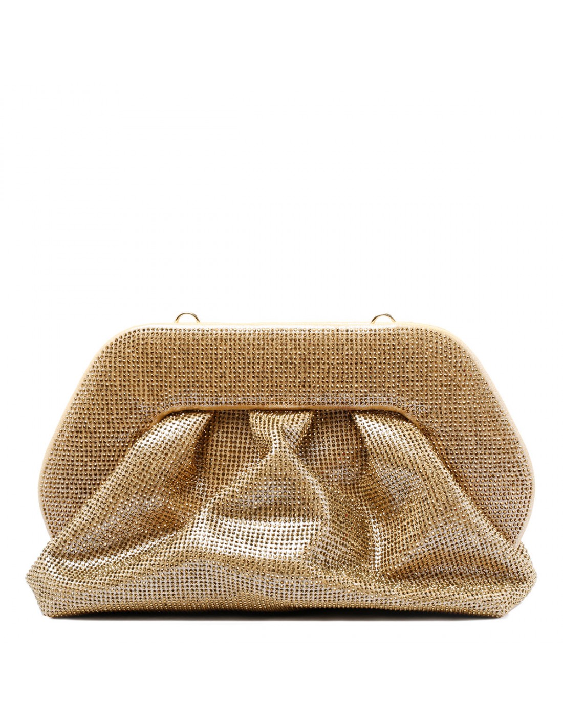 Tia gold strass clutch bag