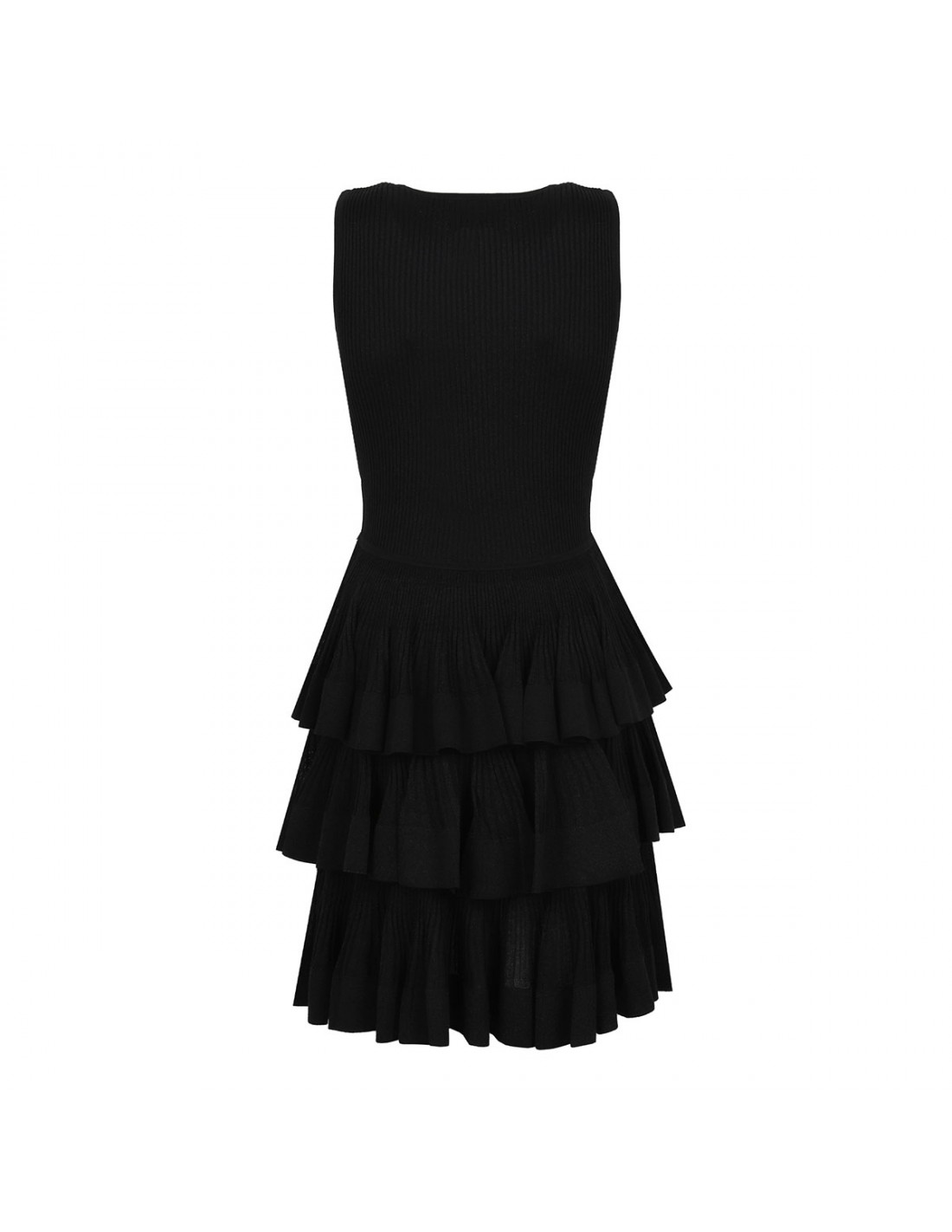 Illustration ruffled mini dress