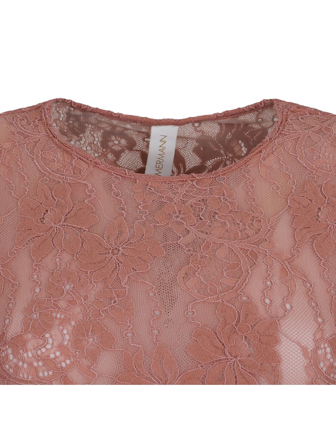 Blush hue lace bodysuit