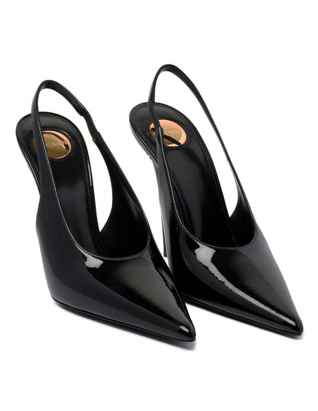 L'Entracte 110 patent slingback pumps