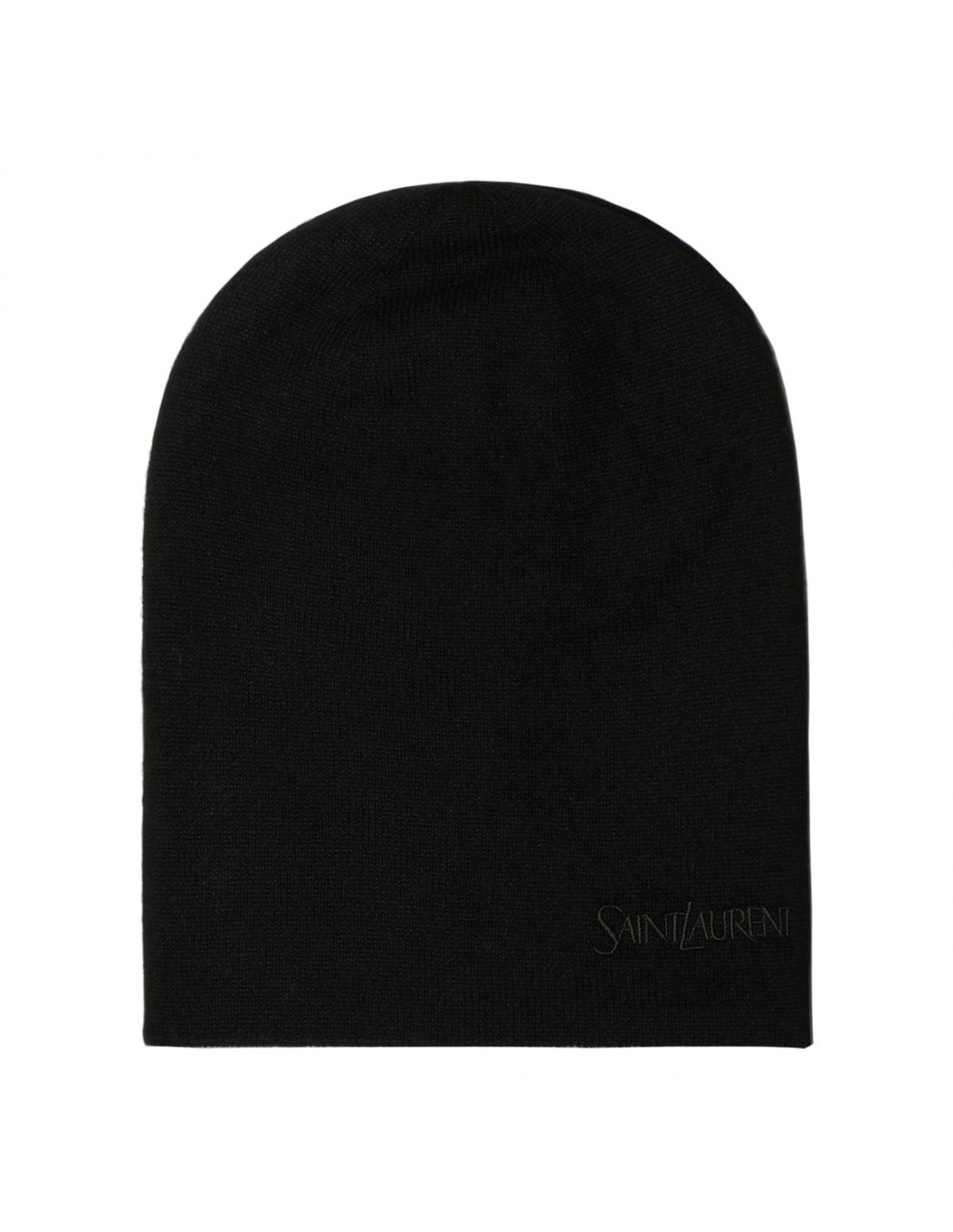 Black cashmere beanie