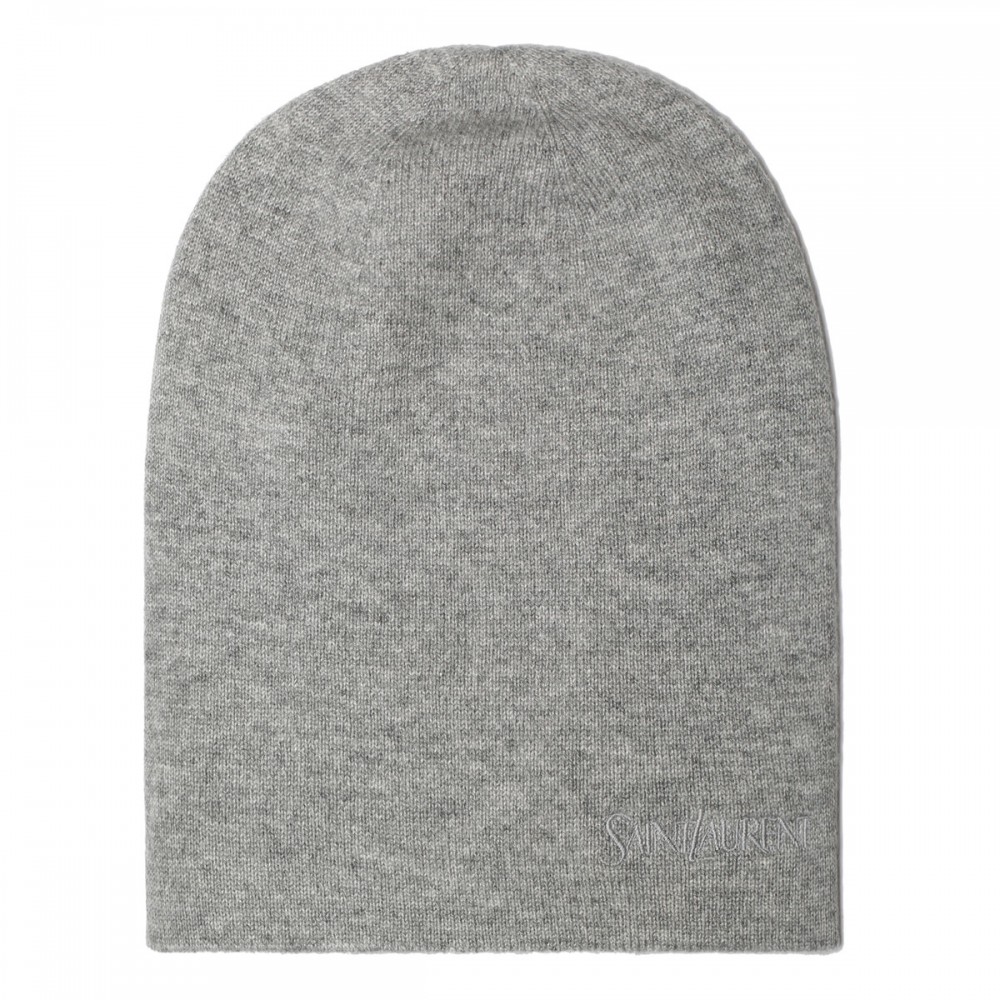 Graphite gray cashmere beanie