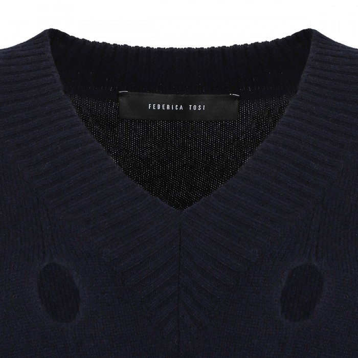 Blue wool sweater