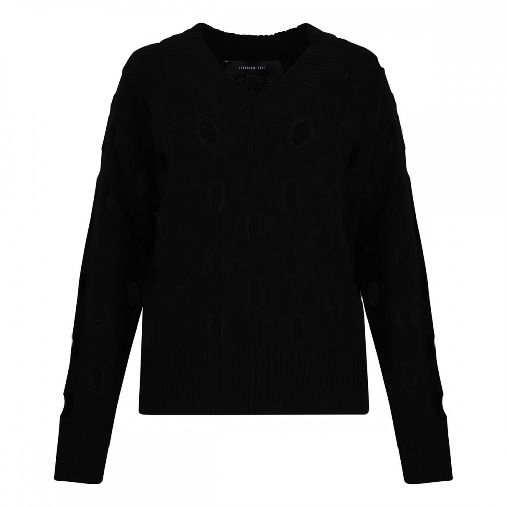 Black wool sweater