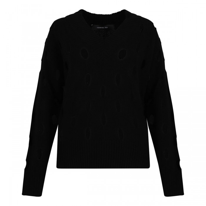 Black wool sweater