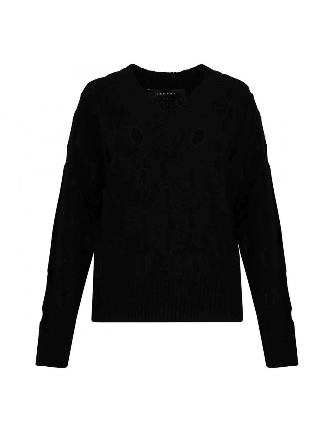 Black wool sweater