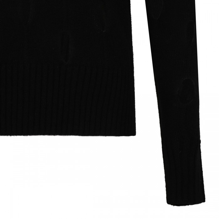 Black wool sweater