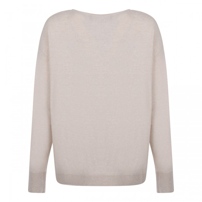 Butter-hue wool blend sweater