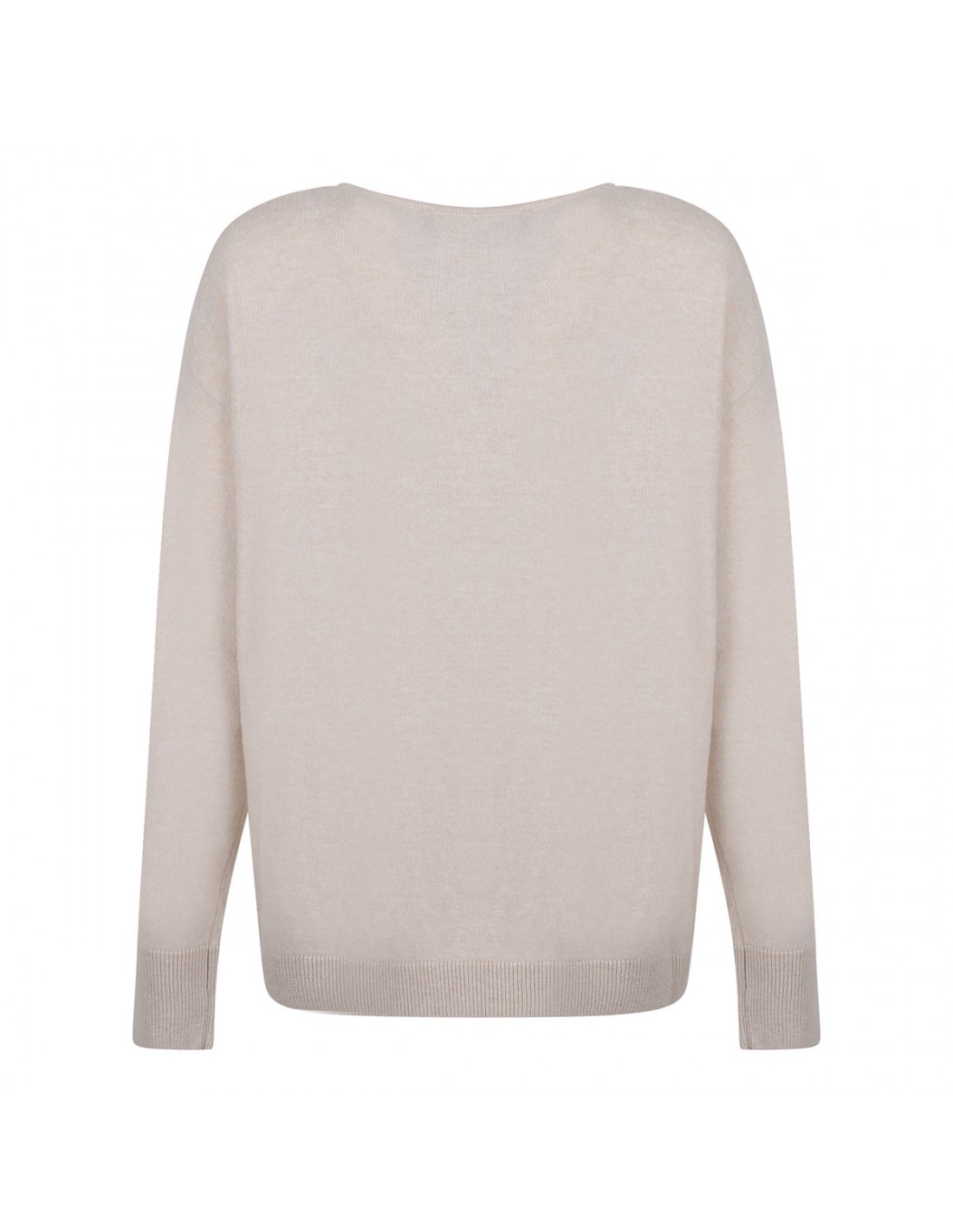 Butter-hue wool blend sweater