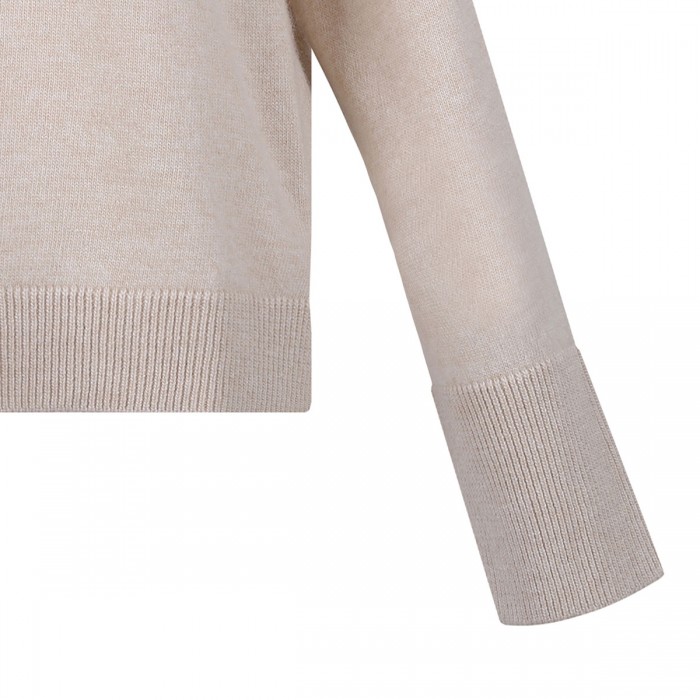 Butter-hue wool blend sweater