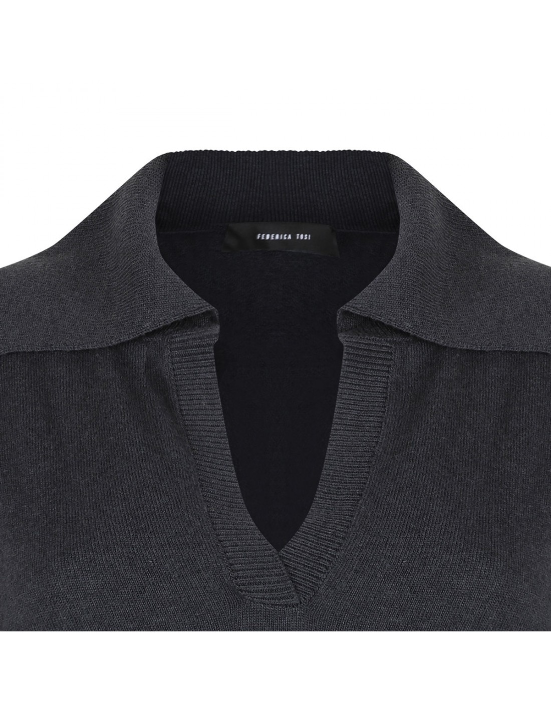 Cashmere blend polo-sweater