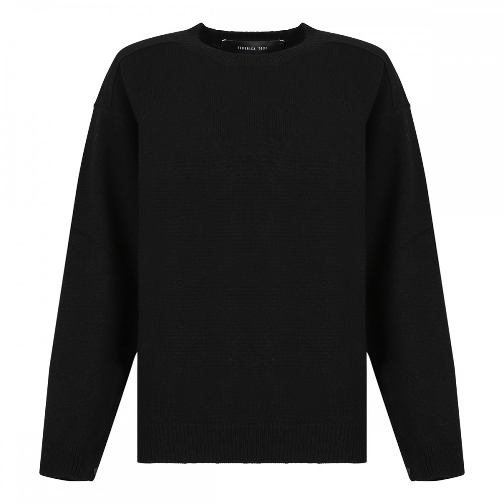 Black wool sweater