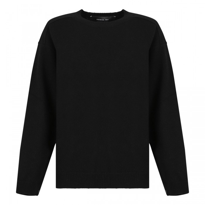 Black wool sweater