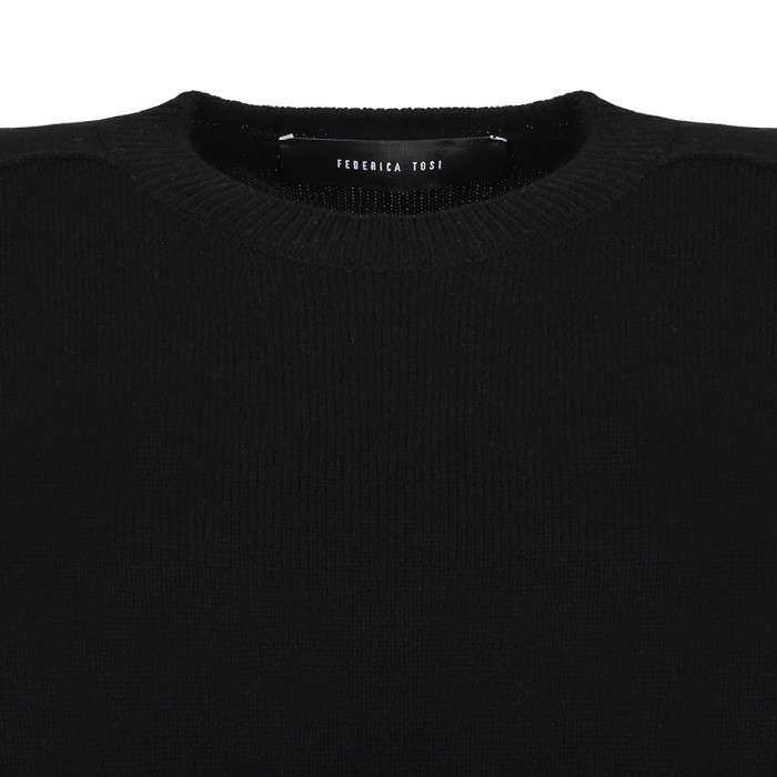 Black wool sweater