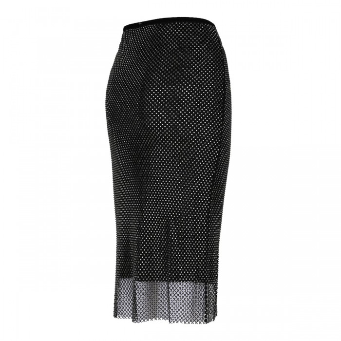 Rhinestone mesh skirt