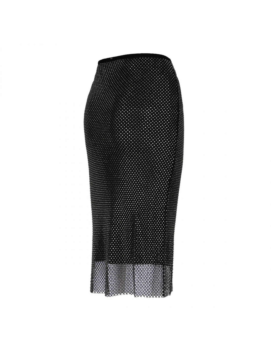 Rhinestone mesh skirt