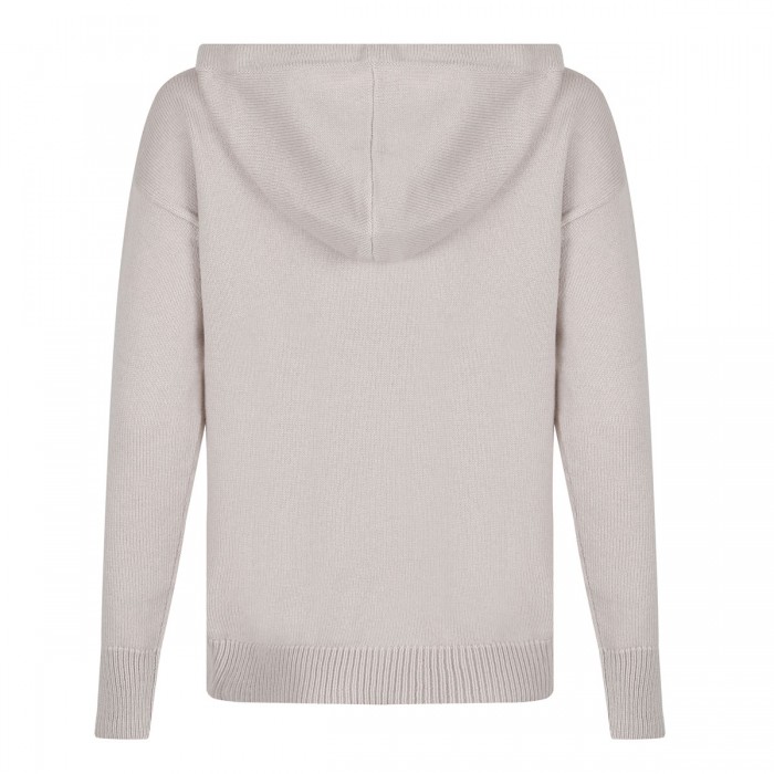 Wool and cashmere knit hoodie