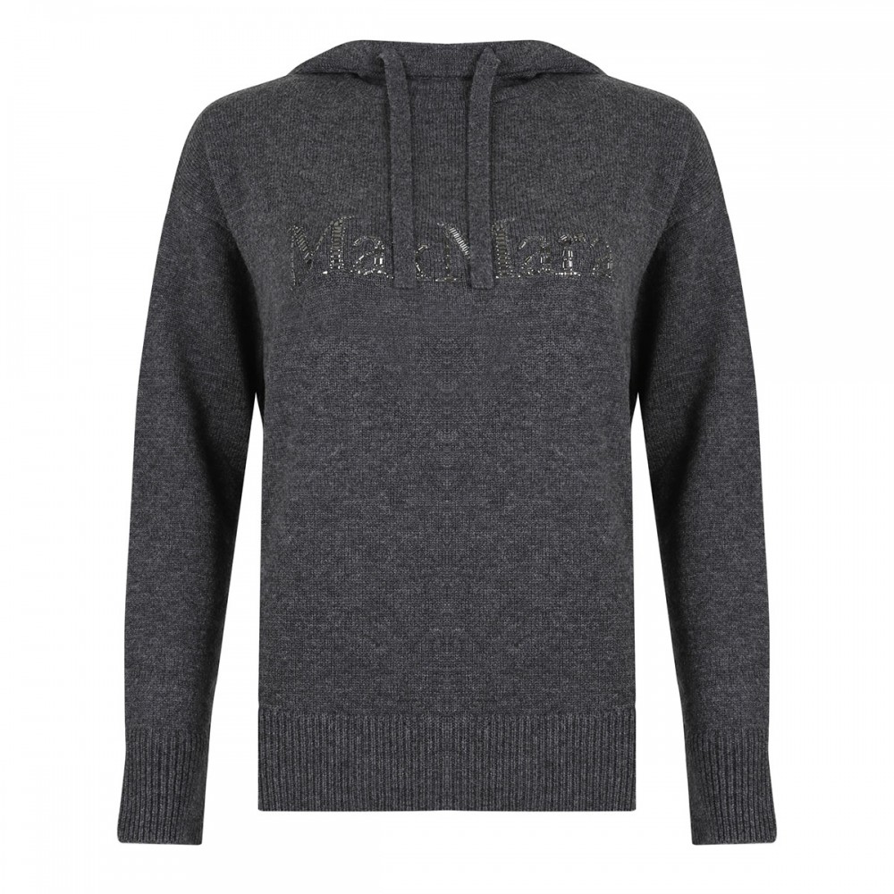 Wool and cashmere knit hoodie