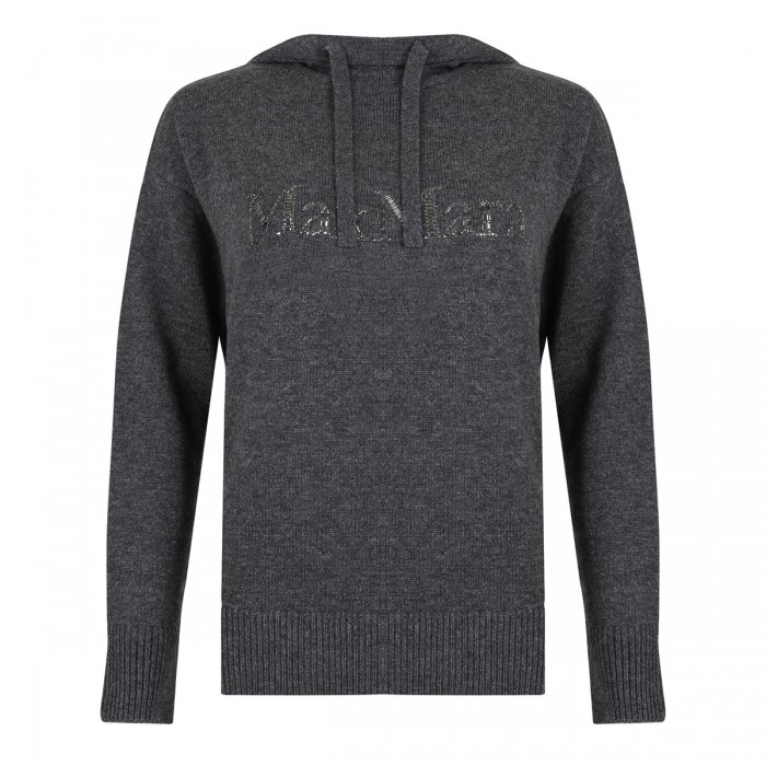 Wool and cashmere knit hoodie