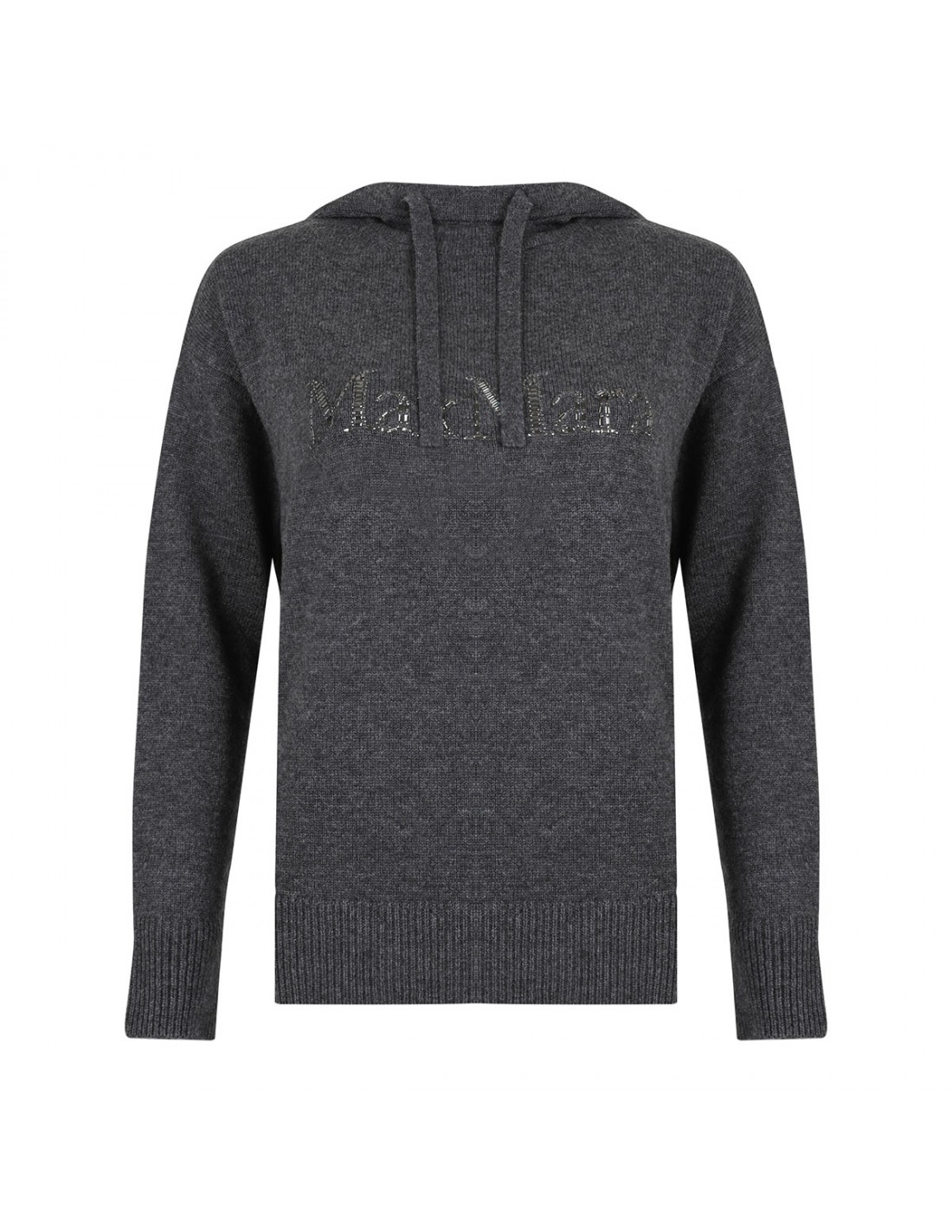 Wool and cashmere knit hoodie