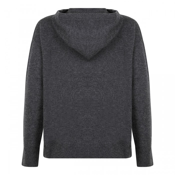 Wool and cashmere knit hoodie