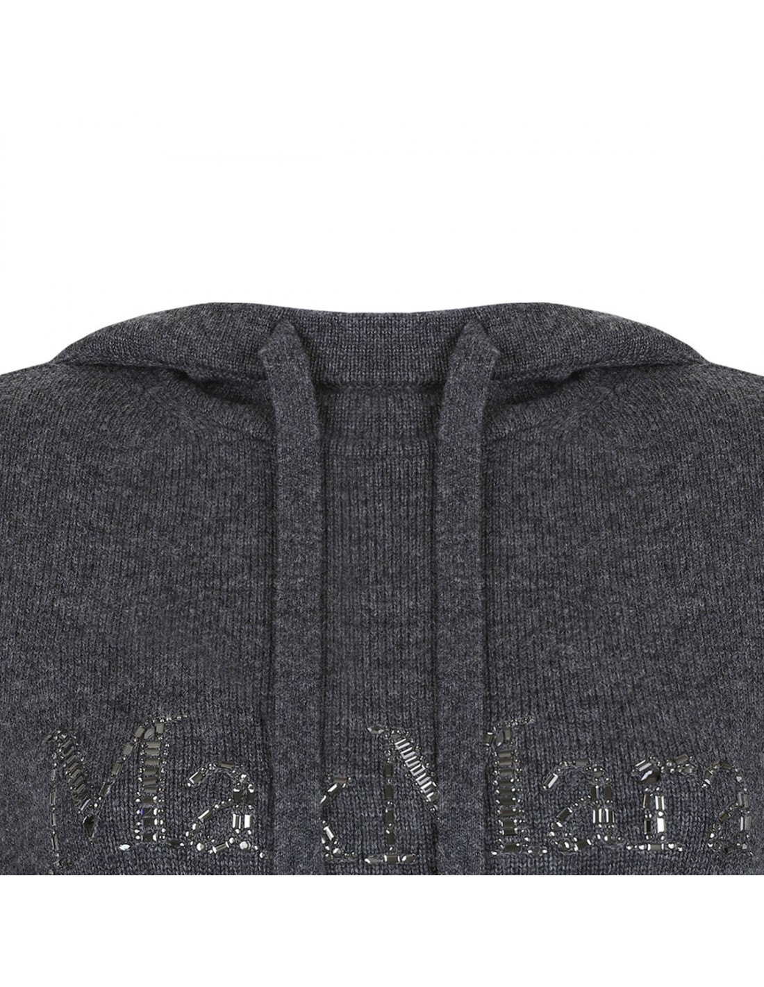 Wool and cashmere knit hoodie