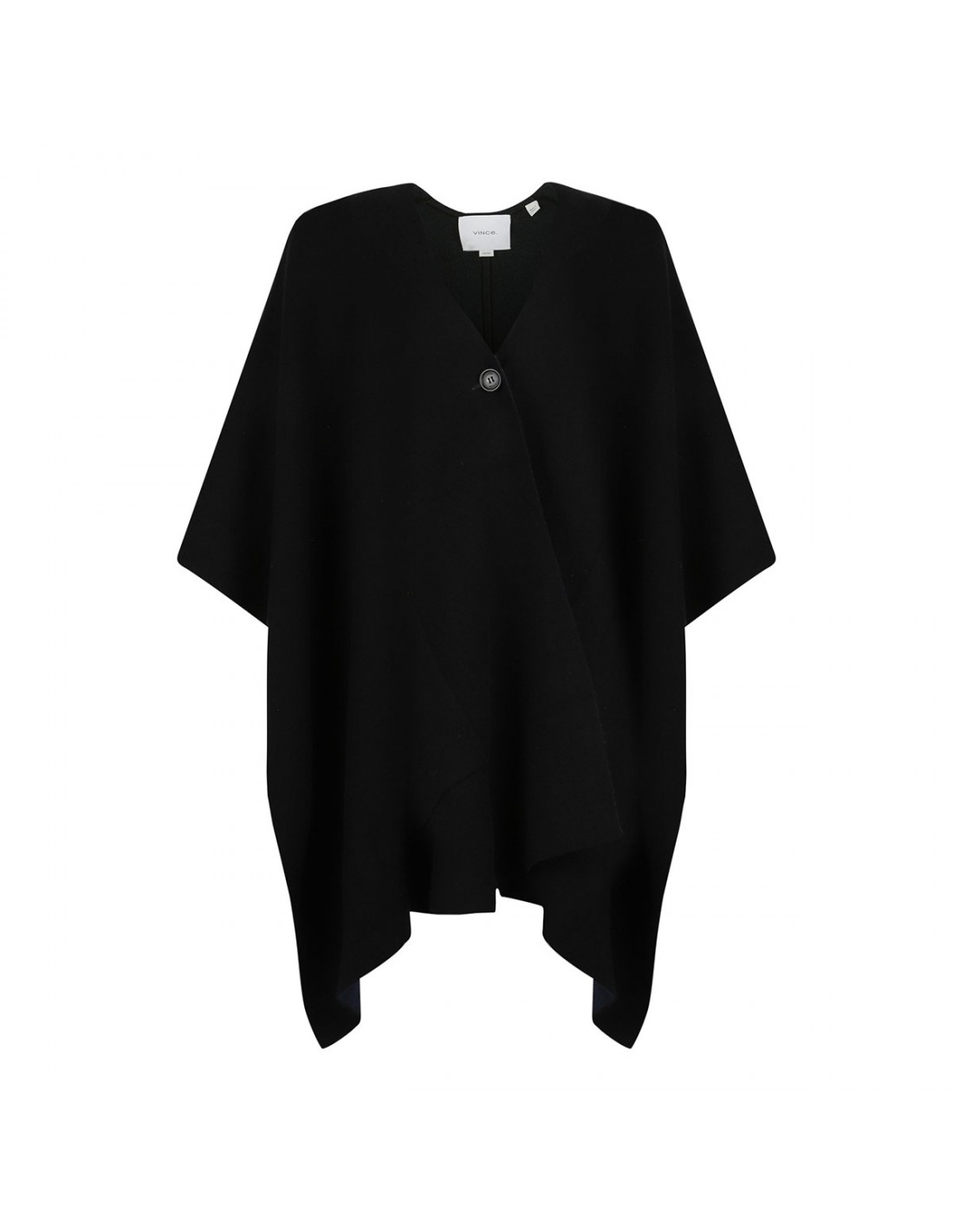 Wool reversible double face knit cape