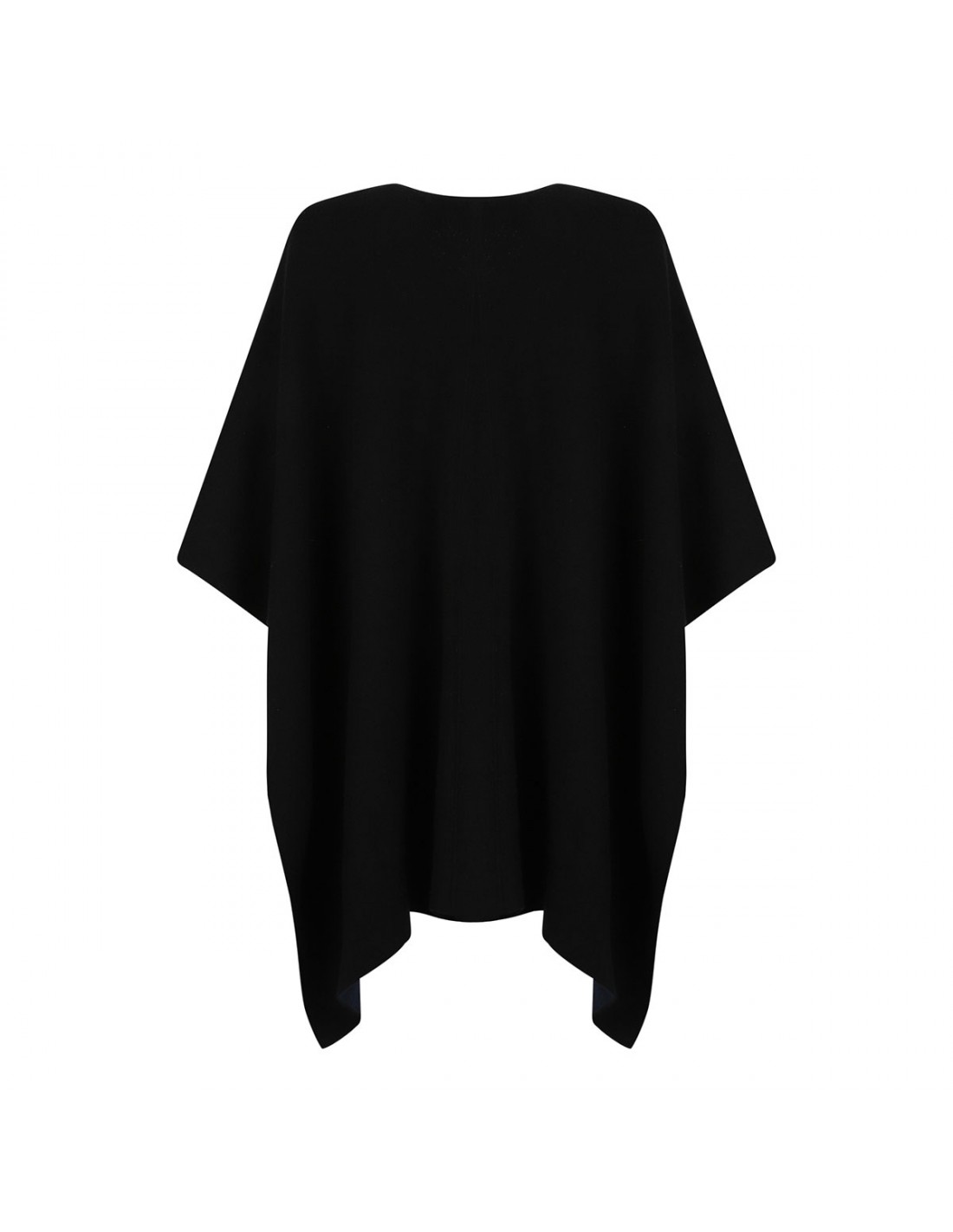 Wool reversible double face knit cape