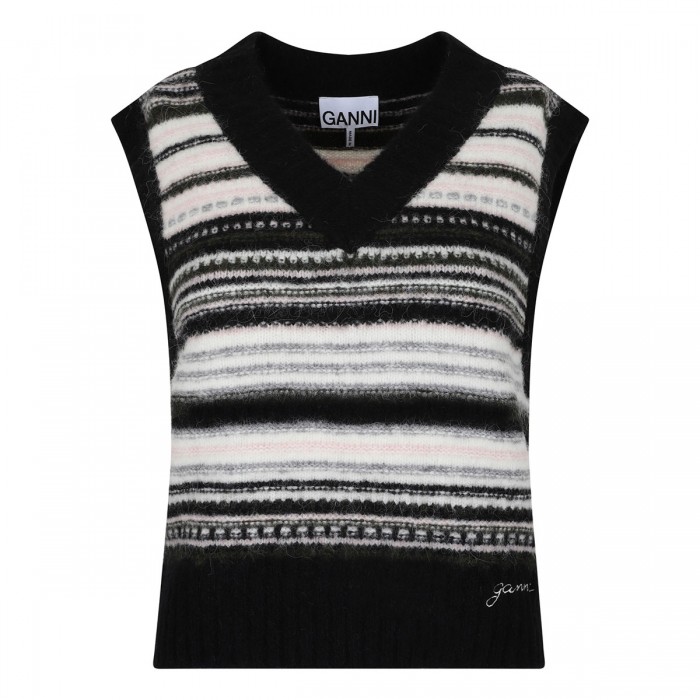 Black stripe vest