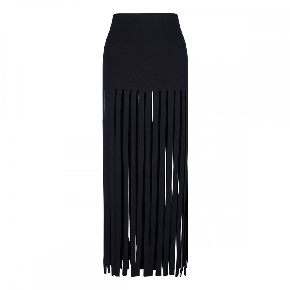 Eclectic fringes skirt