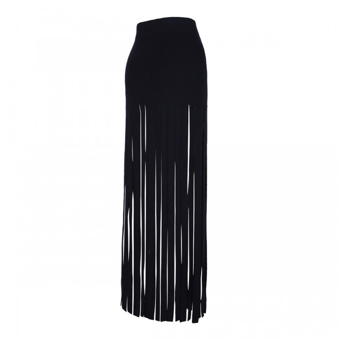 Eclectic fringes skirt