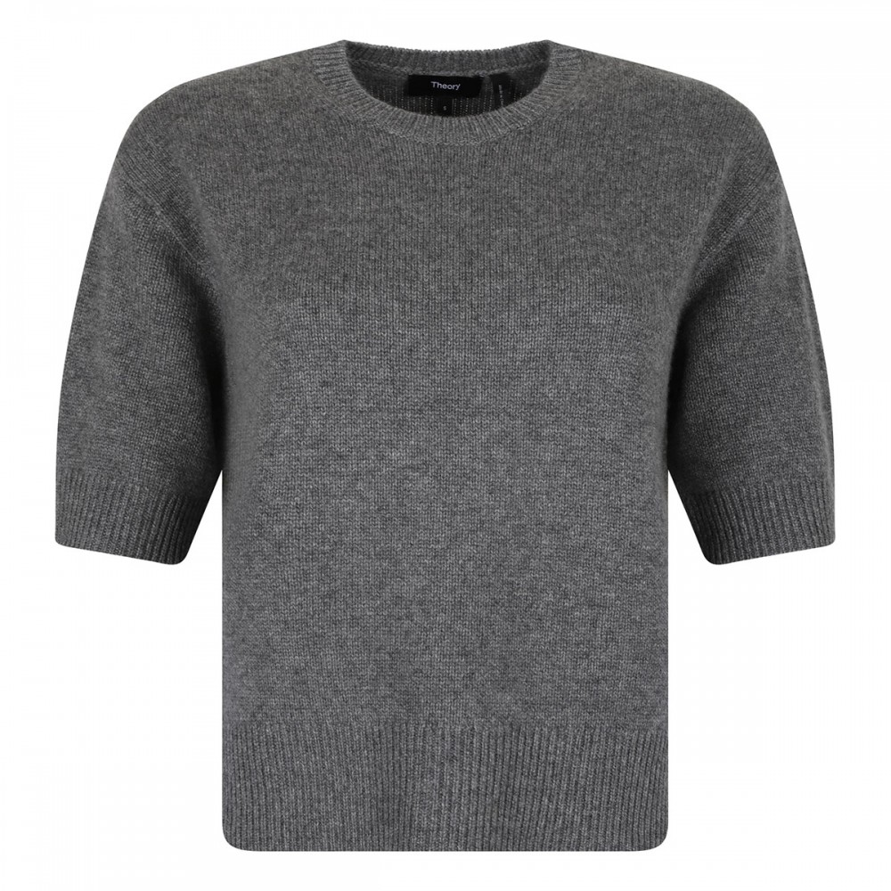 Charcoal hue cashmere cropped Tee