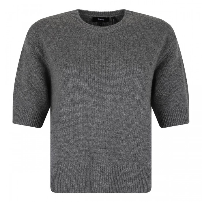 Charcoal hue cashmere cropped Tee