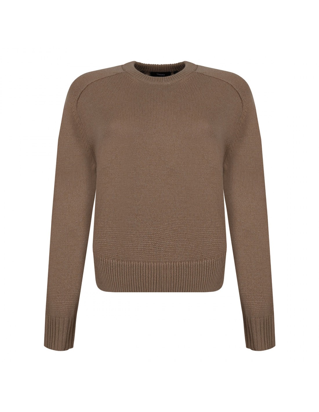 Camel hue cashmere cropped sweater