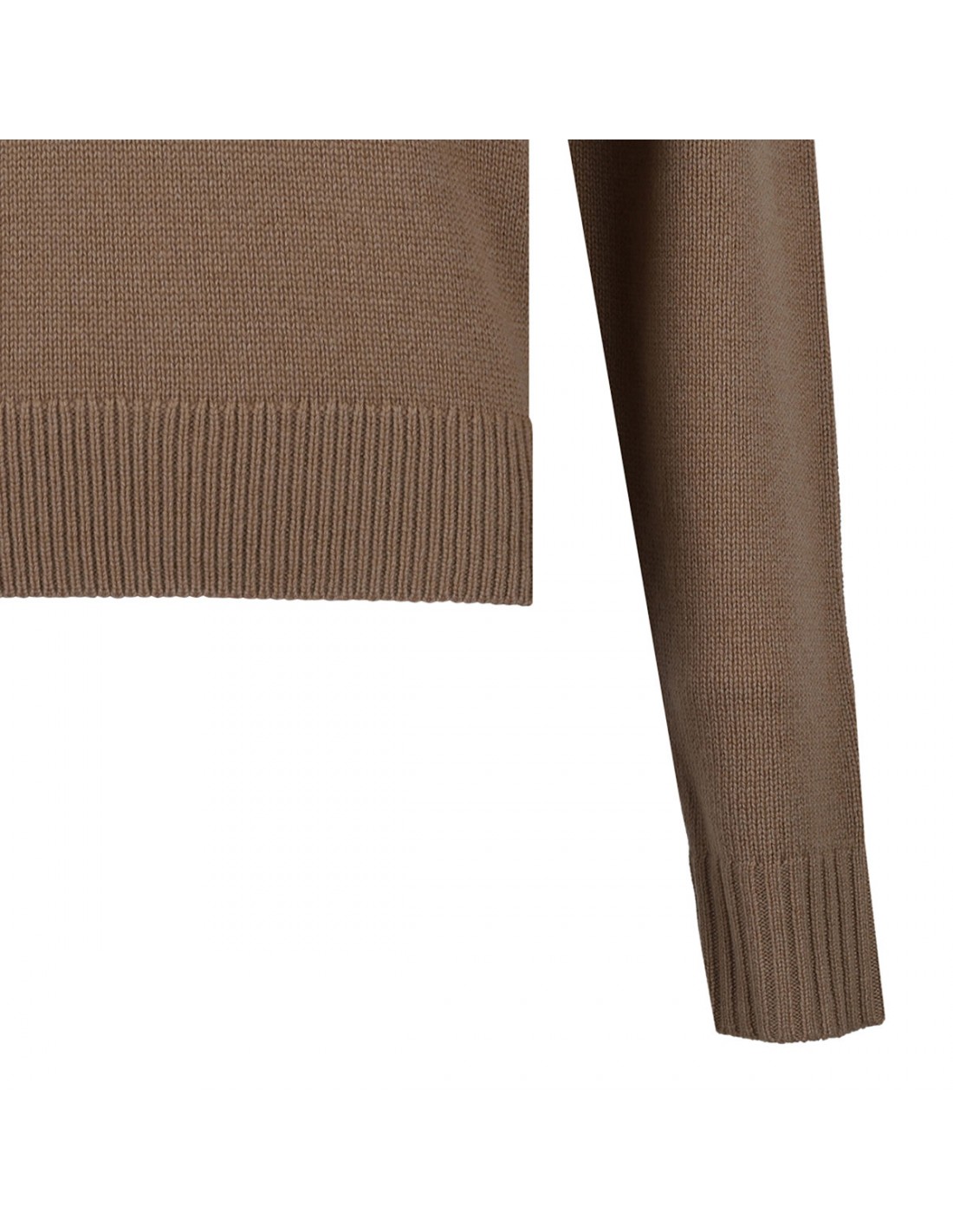 Camel hue cashmere cropped sweater