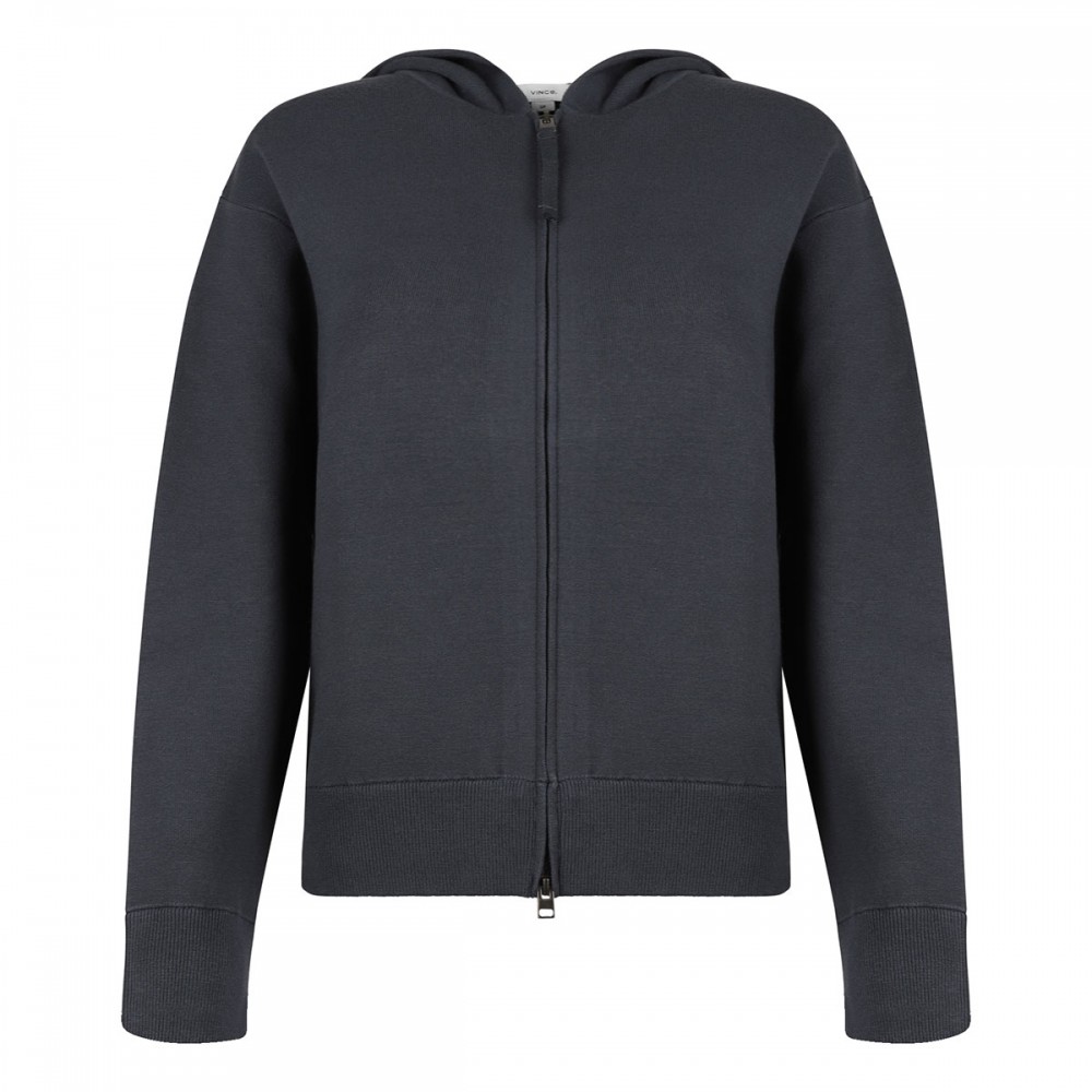 Graphite gray zipped hoodie