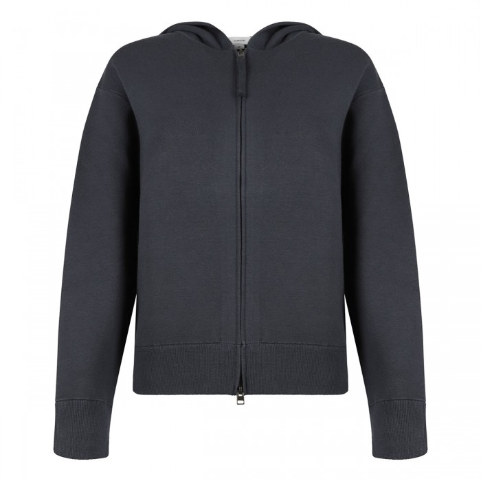 Graphite gray zipped hoodie