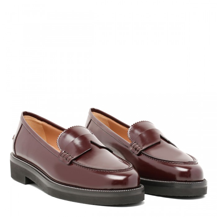 Aqua aubergine hue loafers