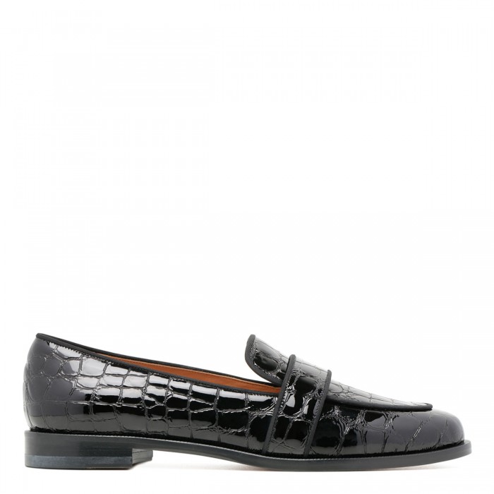 Martin croc-embossed leather mocassins