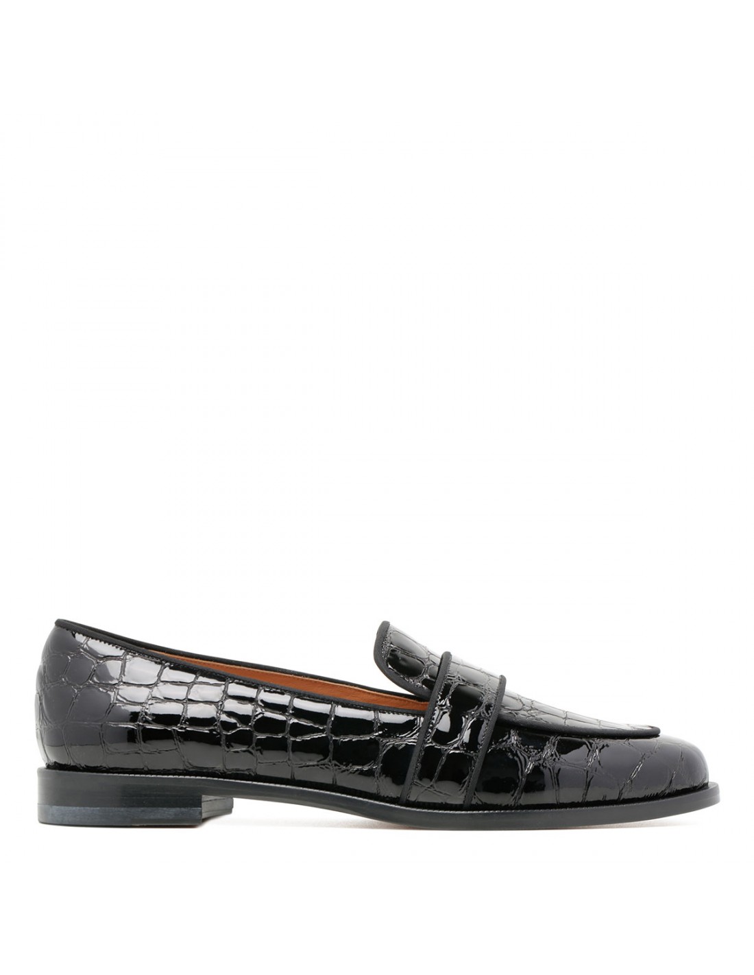 Martin croc-embossed leather mocassins