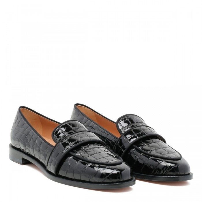 Martin croc-embossed leather mocassins