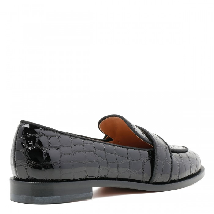 Martin croc-embossed leather mocassins