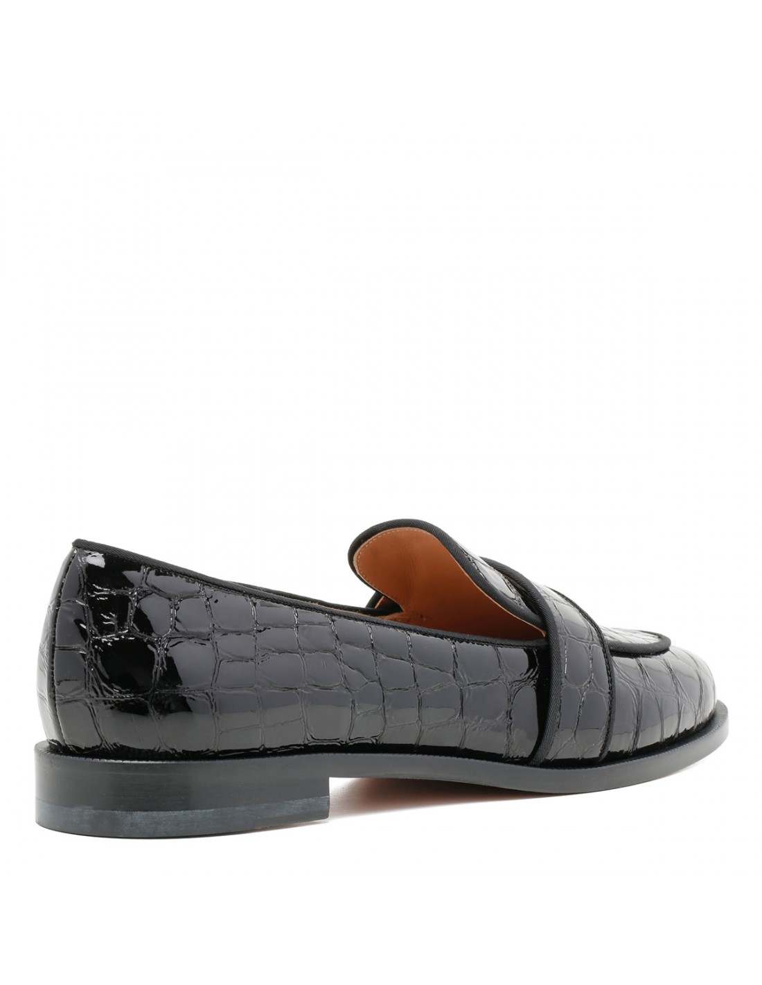 Martin croc-embossed leather mocassins