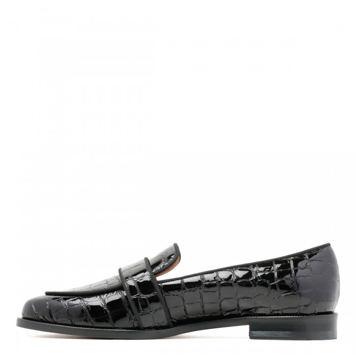 Martin croc-embossed leather mocassins