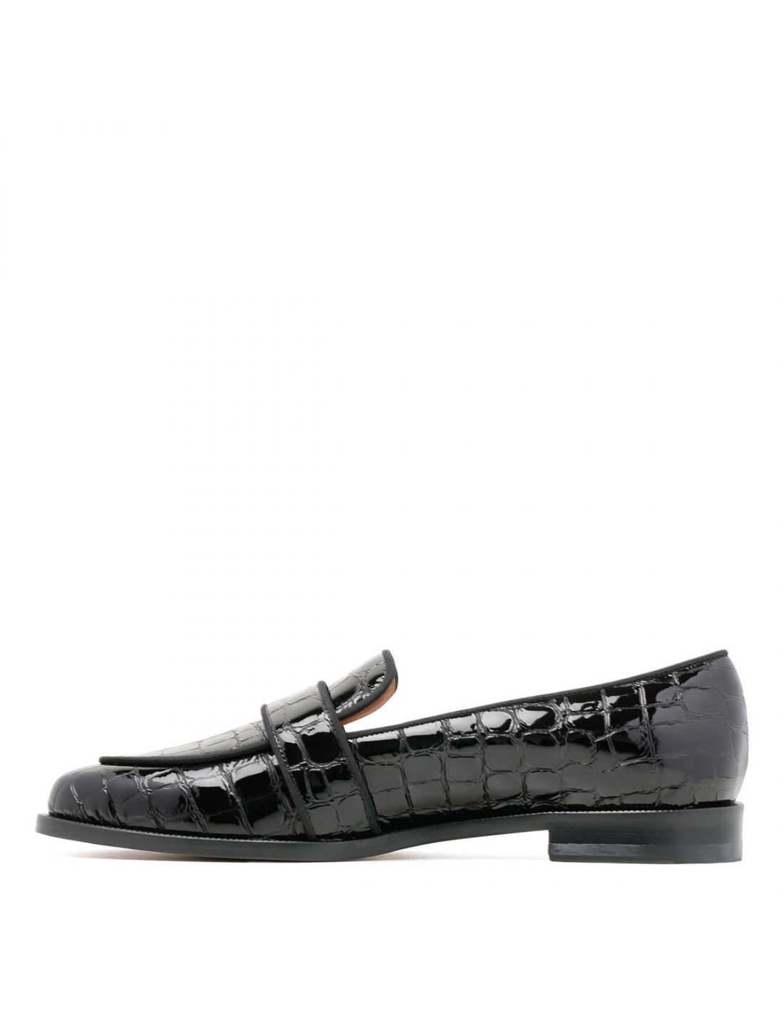 Martin croc-embossed leather mocassins