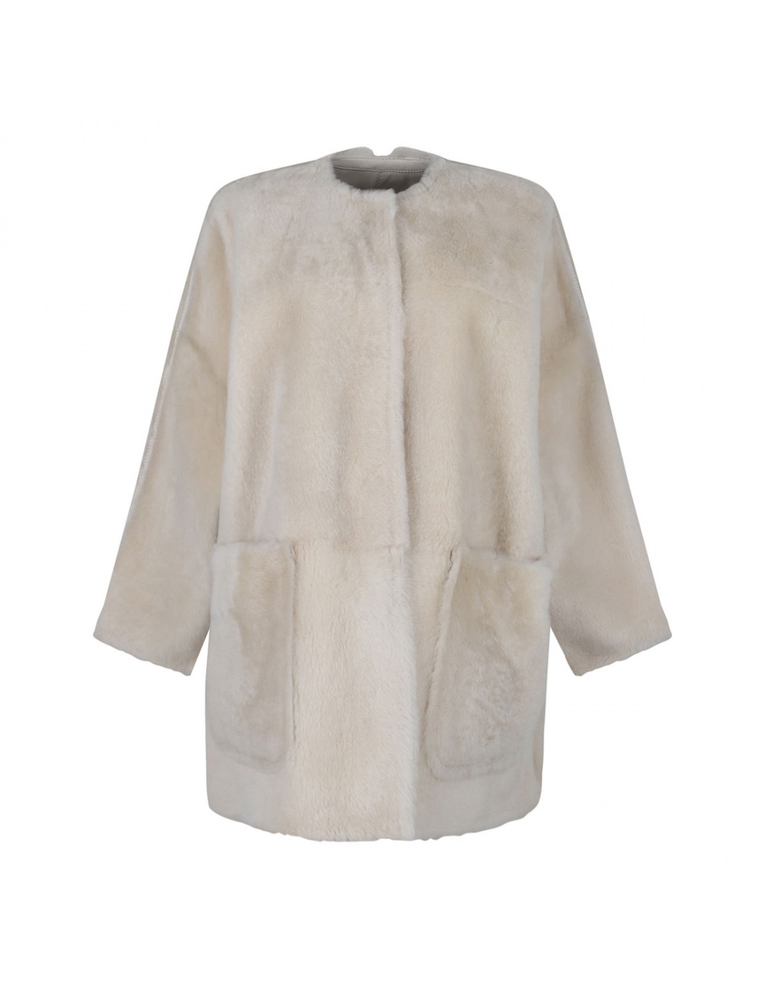 Lacon shearling reversible cardigan coat