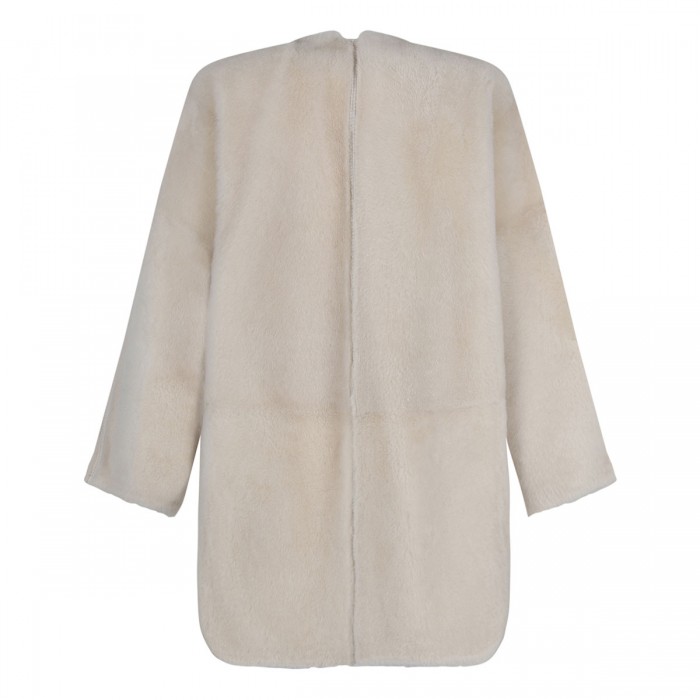 Lacon shearling reversible cardigan coat